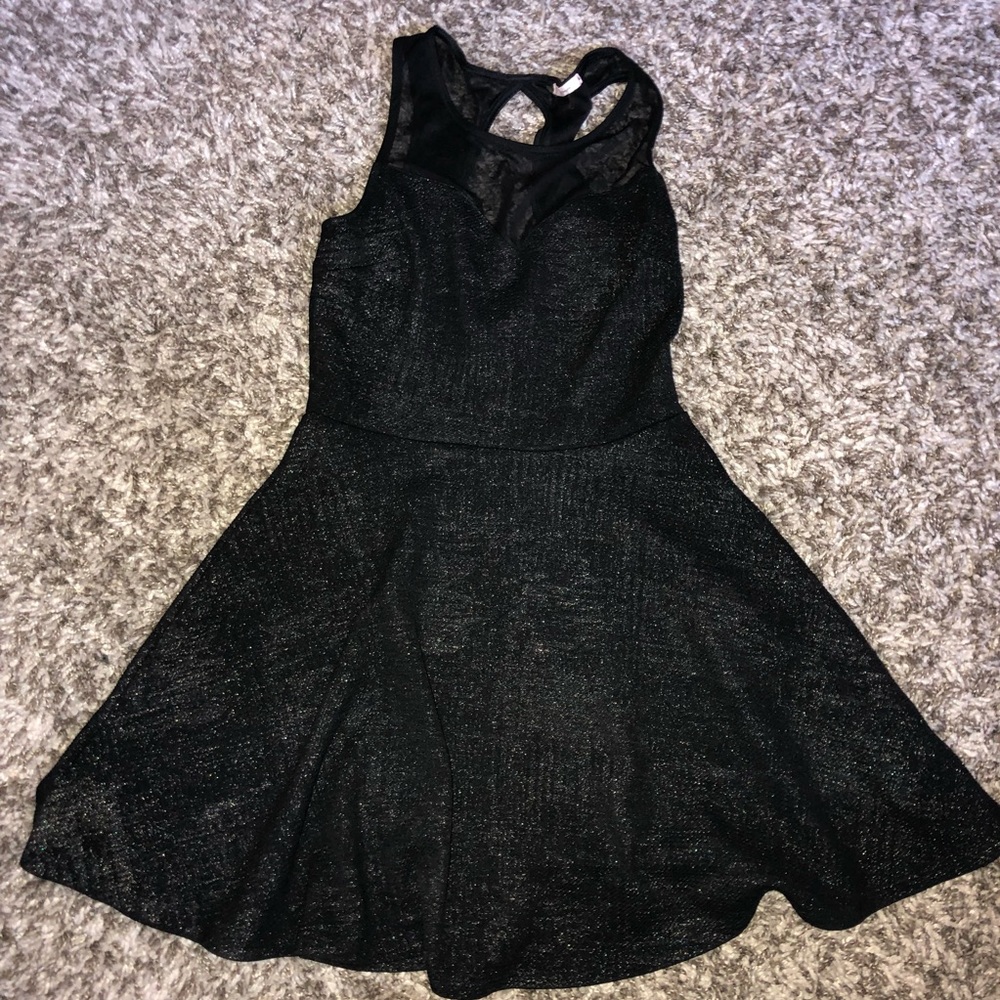 Black dress with gold accents